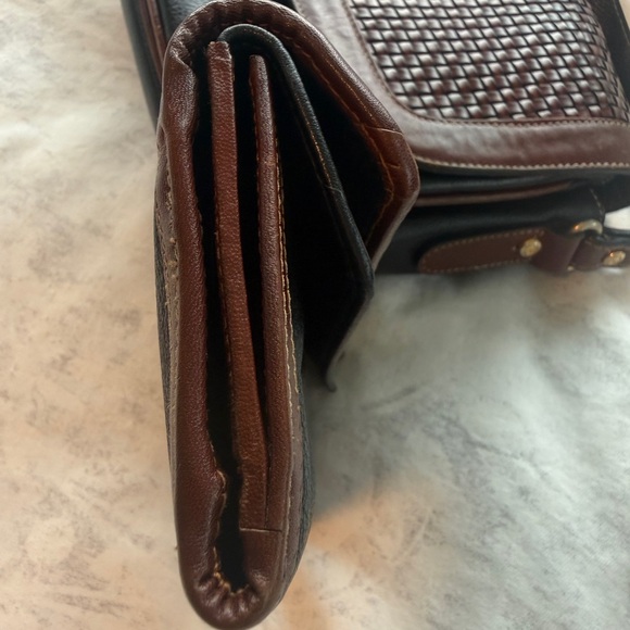 BALLY BLACK AND BROWN WOVEN LEATHER BAG & WALLET, VGUC - Picture 13 of 17